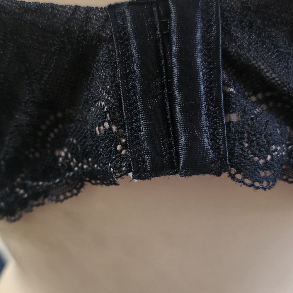 NWT Wacoal 853395 Black Vivid Encounter Bra Size 40 DD with Lace Detail - Picture 2 of 9
